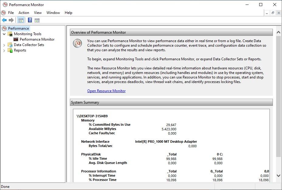 Windows Performance Monitor
